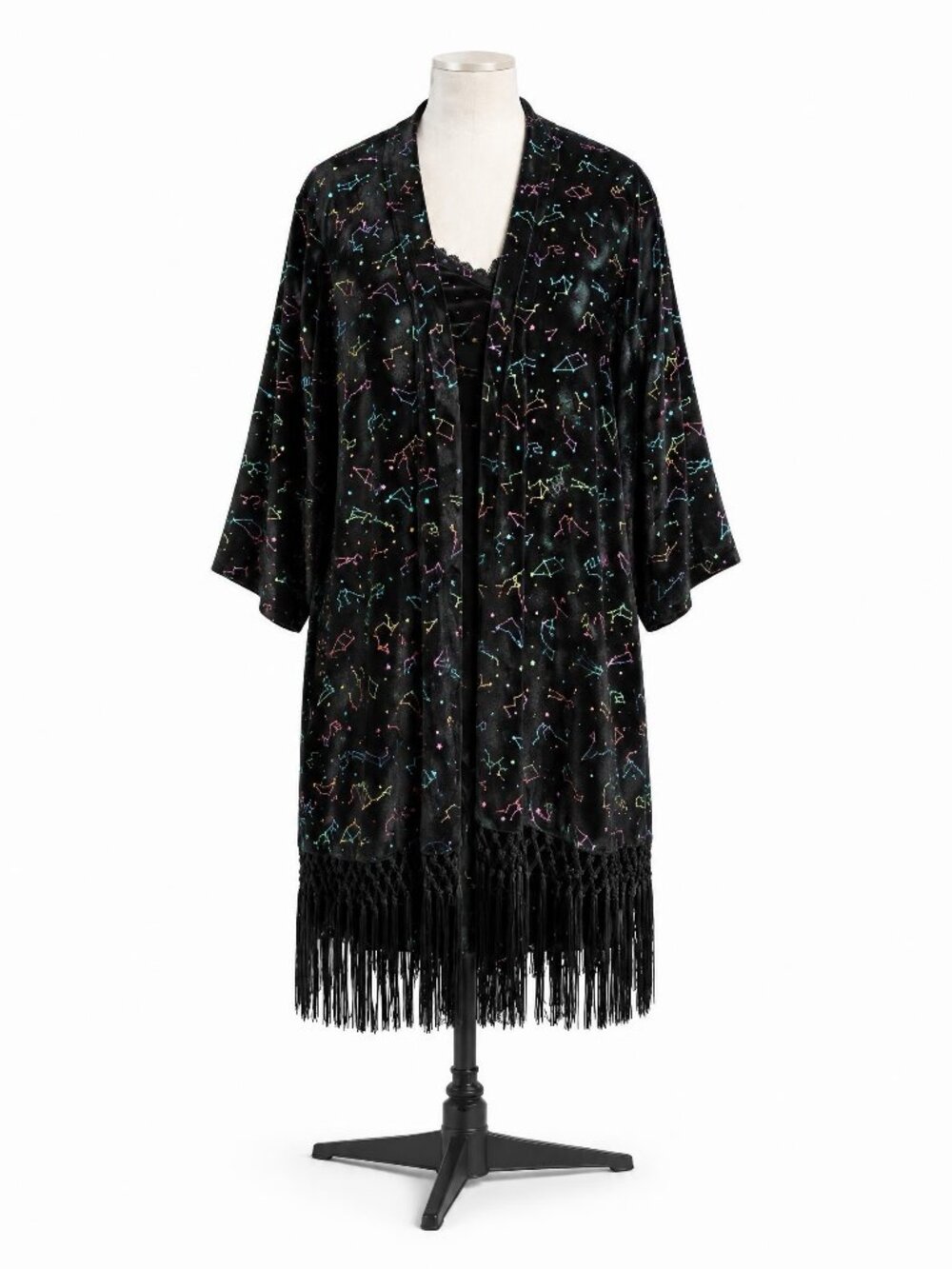 Hot Topic Rainbow Constellations Velvet Duster XL XXL